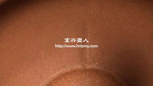 手工紫砂壺內(nèi)部的接頭痕跡示意圖