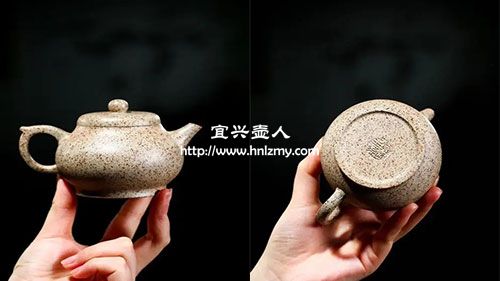 一把雪花泥紫砂壺展示