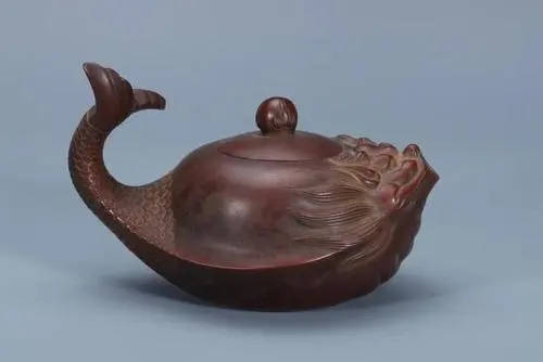 幾十塊錢的魚化龍壺是紫砂嗎2